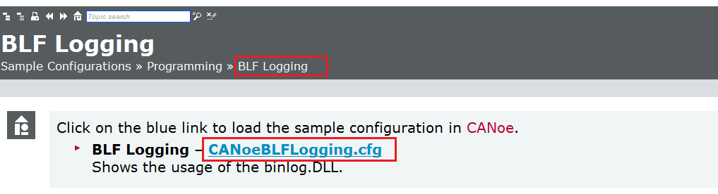 Helper文档里搜索BLF Logging